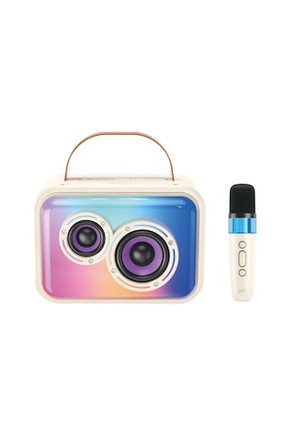 20w Rgb Işıklı Kablosuz Bluetooth Hoparlör Ve Karaoke Mikrofon Seti F54