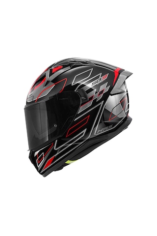 Givi 50.9 Assault Kapalı Motosiklet Kaskı Siyah - Titanyum - Kırmızı