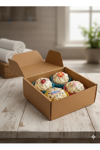 Cupcake Köpüren Banyo Topu, Nem Bombası, Jakuzi & Küvet Kullanımı İçin 110 Gr, 4'lü Çiçeksi - Misk