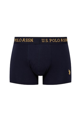 U.S. Polo Assn. - Erkek Sarı - Baskılı- Lacivert 3 Lü Boxer-Sarı - Baskılı- Lacivert