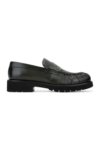 Tamer Tanca Erkek Hakiki Deri Yeşil Loafer Ayakkabı 987 231 Erk Ayk Sk25-26 Olıve Yeşil