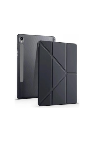 Samsung Galaxy Tab S10 Fe Plus 13.1 Kalemlikli Mars Tablet Kılıfı - Siyah Arka Kapak