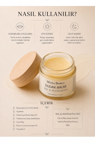 Bal & Mandalina Dudak Balmı Doğal Nemlendirici Dudak Bakımı 10 Ml