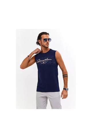 Coffa Sporcu İçlik Baskılı Atlet 73259926 Mavi