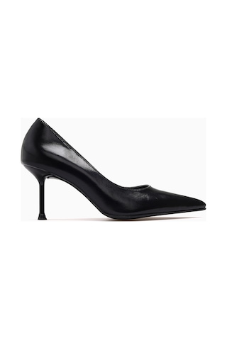 Yaşar Kaşlı Kadın İnce Topuklu Stiletto Ayakkabı 26y Ykşk-8521 Siyah Rugan