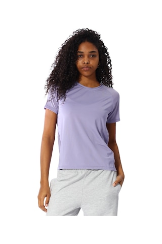 Sportive Mira Kadın Beyaz Mor Antrenman T-shirt 25kk1046-lıl Çok Renkli