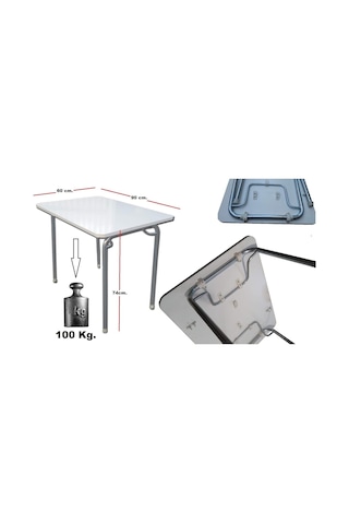 Depolife Katlanır Ayaklı Mutfak Yemek Masası Balkon Teras Piknik Masa 60x90 Cm. Depolife Üretimi Patentli Genel
