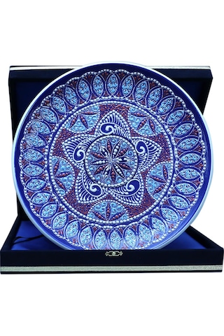 E38 El İşçiliği Çini Tabak - 30 Cm - 6524