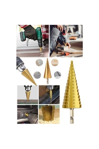 Paslanmaz Kademeli Matkap Ucu Sac Delme Uç 4- 32 Mm Okan Hırdavat