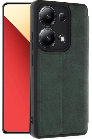 Newface Xiaomi Redmi Note 13 4g Kılıf Flip Cover - Glblseme - 33 Koyu Yeşil