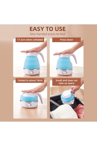 Novahub Katlanabilir Seyahat Su Isıtıcısı - Her Yerde Kahve Keyfi 112 Karakter Mavi Mavi