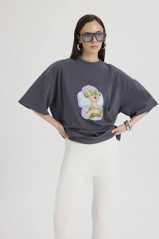 Mai Studios Co. Mood Oversize Füme T-shirt Füme