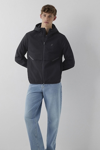 Mavi Erkek Su İtici Kapüşonlu Spandex Ceket M0110894 Siyah