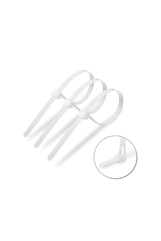 Tekrar Kullanımlık Kablo Bağı 7.5x370 Beyaz 100 Adet