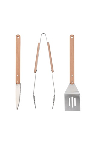 Ikea Grilltider Serisi, Barbekü Gereçleri Seti, Paslanmaz Çelik-kayın