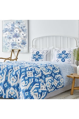 Karaca Home Neos Pamuk Çift Kişilik Nevresim Takımı Mavi