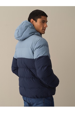 Xint Lacivert Regular Fit Kapüşonlu Şişme Mont 190506