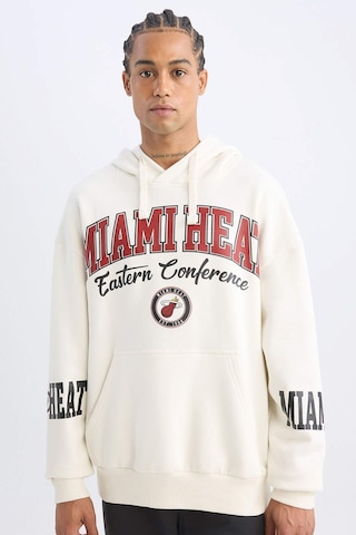 DeFactoFit NBA Miami Heat Oversize Geniş Kalıp Kapüşonlu Baskılı Kalın Sweatshirt D0672AX24AUER105