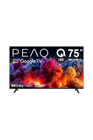 PEAQ 75Q80 75" 189 Ekran Dahili Uydu Alıcı Google 4K Ultra HD QLED TV