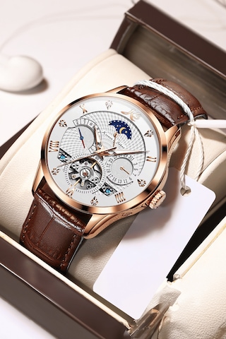 Kronen&söhne Ks4009 Luxury Gold Tourbillon Mekanik Otomatik Erkek Kol Saati