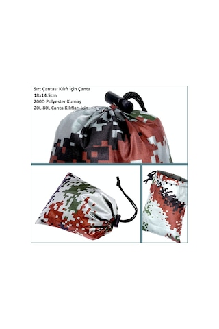 Omeniv Sırt Çantası Kılıfı İçin Çanta Kese Kamp Digi Camo Outdoor