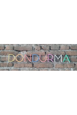 Dondurma Yazılı Neon Ledli Duvar Aydınlatması