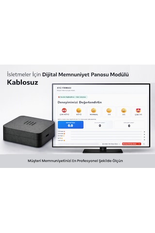 İşletmeler İçin Dijital Memnuniyet Panosu Modülü Kablosuz