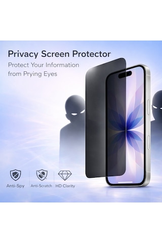 Apple iPhone 17 Uyumlu Hayalet Ekran Koruyucu Gizli Privacy