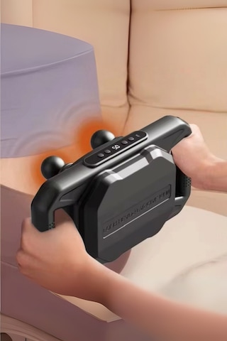 Büro Ev Ofis Kişisel Masaj Bakımı İçin 4başlı 12w 20 Seviye 6mod Masaj Aparatı Gri