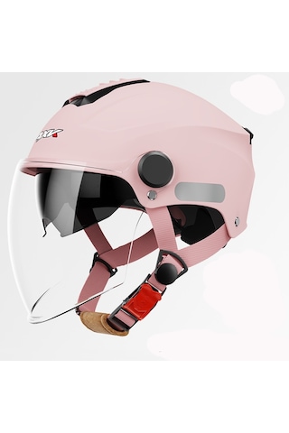 Eternal Luck Bk-309 Elektrikli Bisiklet Kaskı Dört Mevsim Açık Yarım Kask Pembe