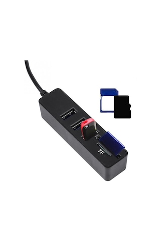 Triline Combo 3 Port Usb2.0 Hub Tf Sd Kart Okuyucu