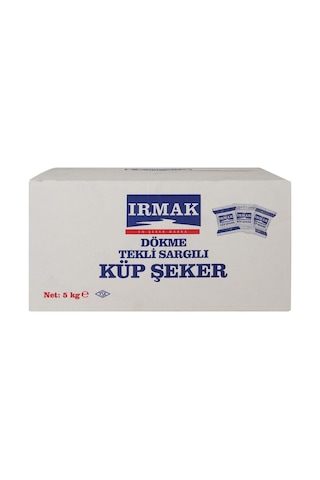 Irmak Tek Sargılı Küp Şeker 5 Kg Hijyenik, Pratik Ve Toplu Tüketim İçin Ekonomik Büyük Paket Tekli