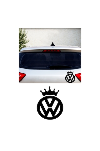 Volkswagen King Oto Sticker, Volkswagen Oto Aksesuar 35x28 Cm