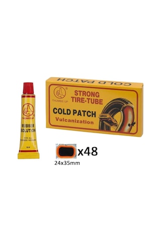 Bisiklet Lastik Tamir Yama Seti Soğuk Yama Siyah 48'li