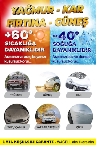 Volkswagen Golf 7 2013-2020 Uyumlu Promax X400 Miflonlu Araba Brandası - Oto Çadır Örtü
