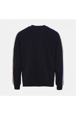 Siyah Fila Erkek Bisiklet Yaka Sweatshirt Braid Detail Tm411156 Siyah
