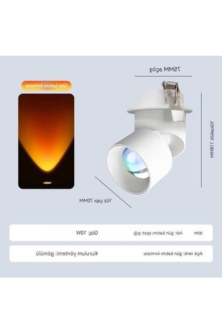 Didadodo Hiç Sönmeyen Ev Girişi Işığı - Gömülü Model, Modern Design Beyaz