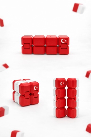 Katlaç Milli Takım Özel Seri , İnfinity Cube - Sonsuz Küp - Stres Küpü - Hareketli Küp 1