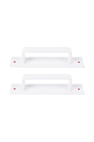 Vkemall Alüminyum Çelik Pencere Dolap Kaydırma Kapı Kolu, Delme Yok Kurulum, Modern Basit Tasarım, Beyaz, 2 Adet Beyaz