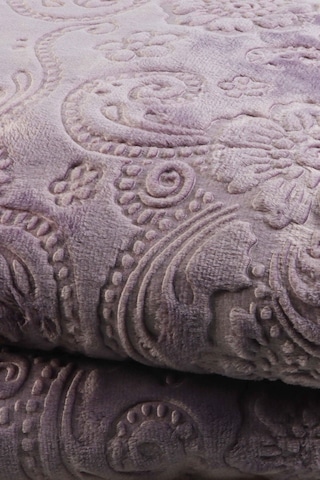 Merinos Elegans Çift Kişilik Battaniye Çiçek Desen Battaniye Mor