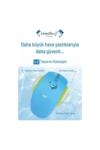 Fashcolle Large Beden Şişme Deniz Kolluğu 4-14 Yaş X 2 Adet Çok Renkli