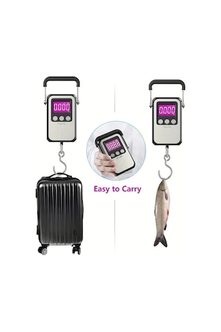 Xuweiwei 60kg 10g Hassas El Tipi Dijital Terazi Arka Aydınlatmalı Lcd Ekran Taşınabilir Asma Terazisi Kamp Mutfak Balıkçılık Aaa Pil -