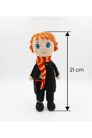 Ron Amigurumi Örgü Oyuncak - Film Karakteri Hediyelik Figür 21 Cm