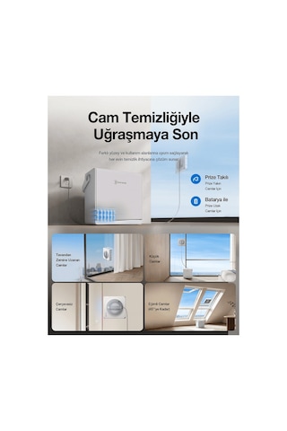Ecovacs Winbot W2S Pro Omni Cam Silme Robotu Gri