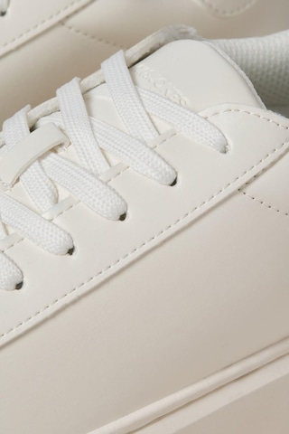 Jack & Jones Jfwaspıre Erkek Günlük Sneaker Ayakkabı Pu Deri, Cupsole Taban Noos Beyaz