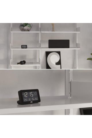 Braun Dijital Hava İstasyonu Saat İç Ve Dış Mekan Sıcaklık Ve Nem, Tahmin, Lcd Ekran, Hızlı Ayarlı, Crescendo