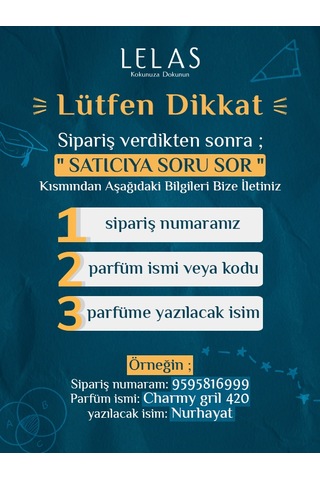 Lelas Kişiye Özel İsimli Unisex Parfüm EDP 55 ML