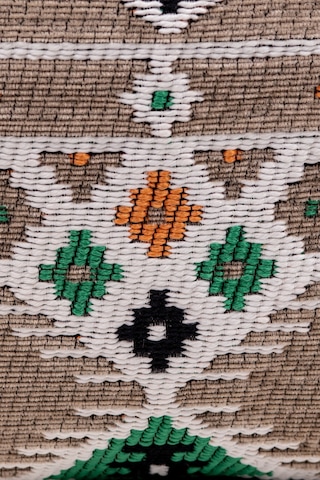 Fabric Craft Bag Omuz Çantası Jakar Dokuma Etnik Desen Gri Yeşil Gri - Yeşil
