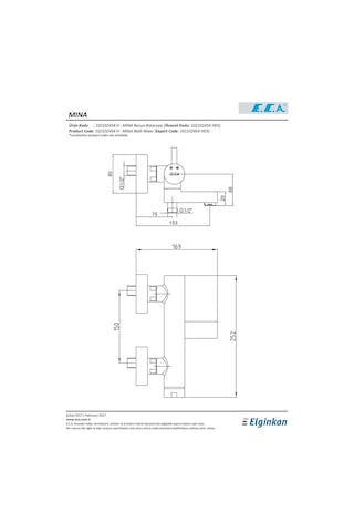 Eca Mina Banyo Bataryası 102102454H Krom