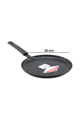24 Cm Döküm Krep Tava Siyah
